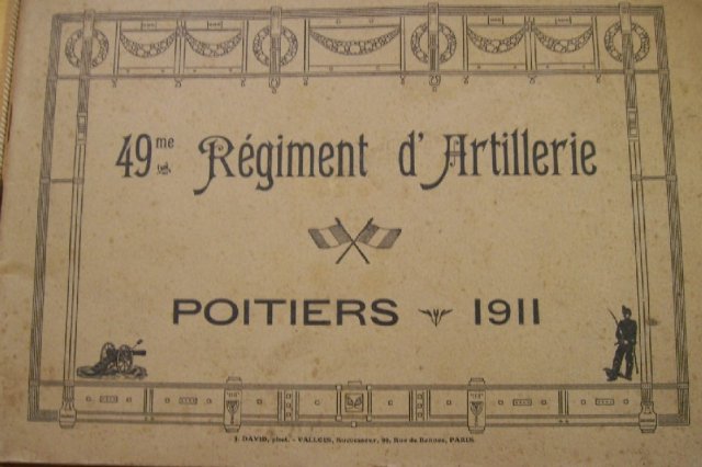 49ème régiment d'artillerie de Poitiers 1911-1